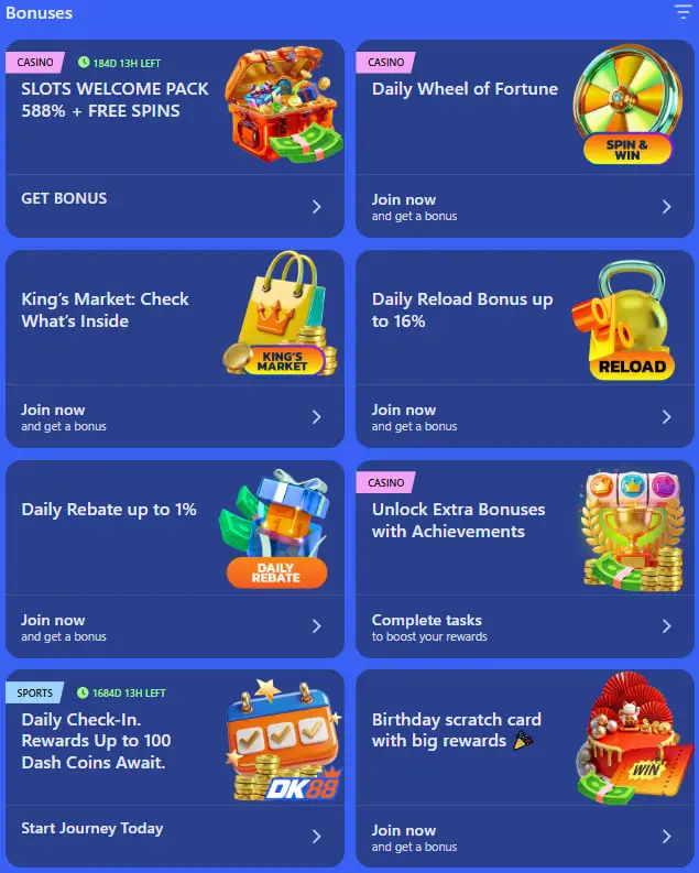 DK88 Bonus